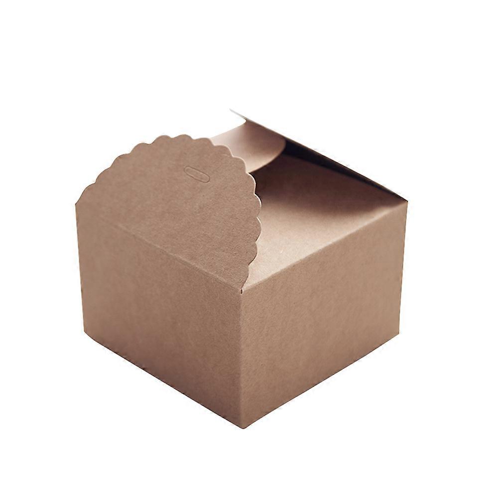 Brown Wedding Favor Boxes for Storage Use 10Pcs Craft Paper Candy Boxes