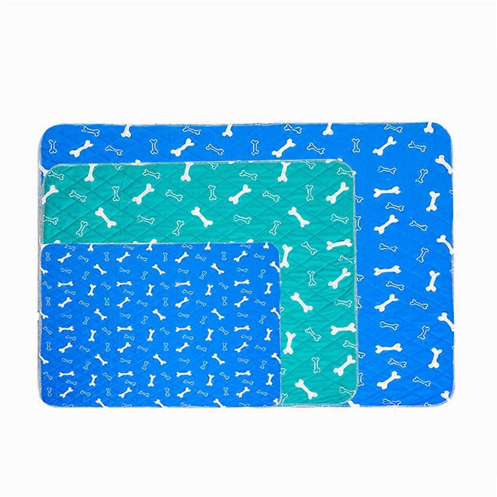 Pet Training Pad Blue Bone Printed Pet Pee Pad with Anti Slip 3Pcs Set