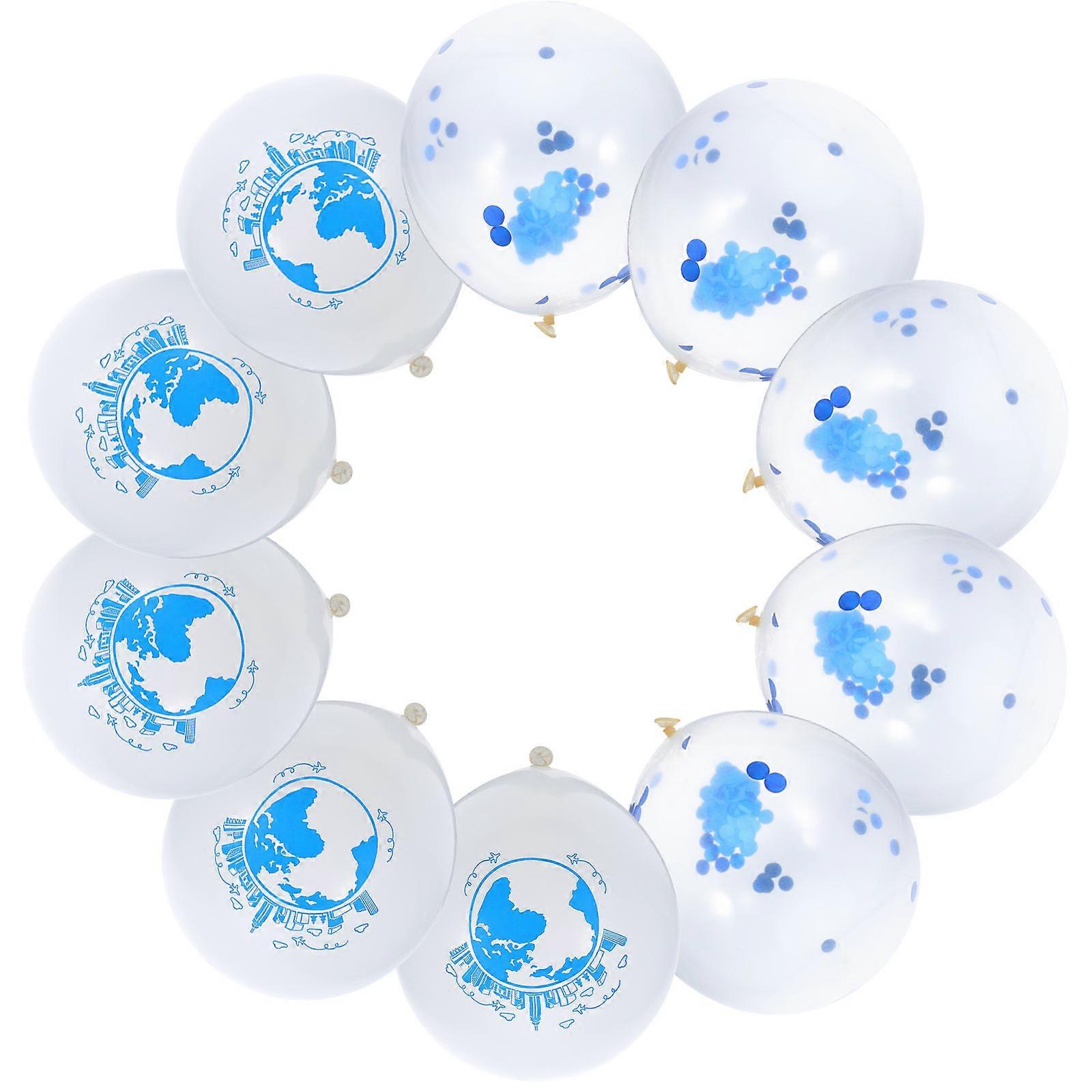 Map Map Latex Balloons for Party Use 10Pcs Decoration Set