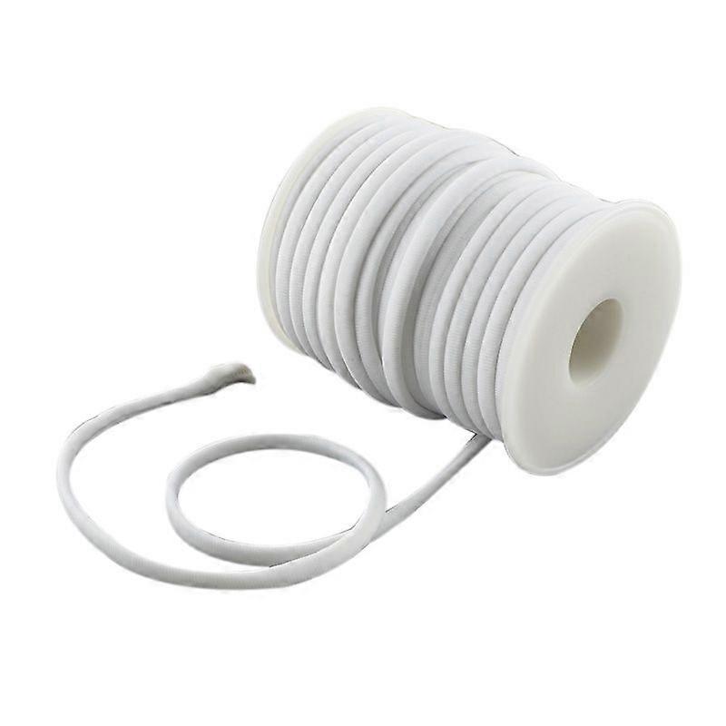 Soft Nylon Cord Flat White 5x3mm about 21.87 yards(20m)/roll