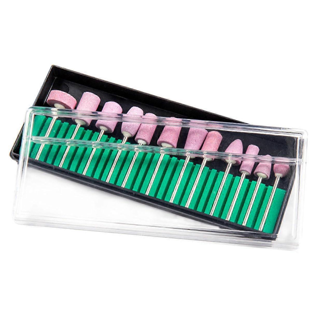 12pcs Strength Nail Drill Bits for Acrylic Nails, Professional Manicure Sanding Set