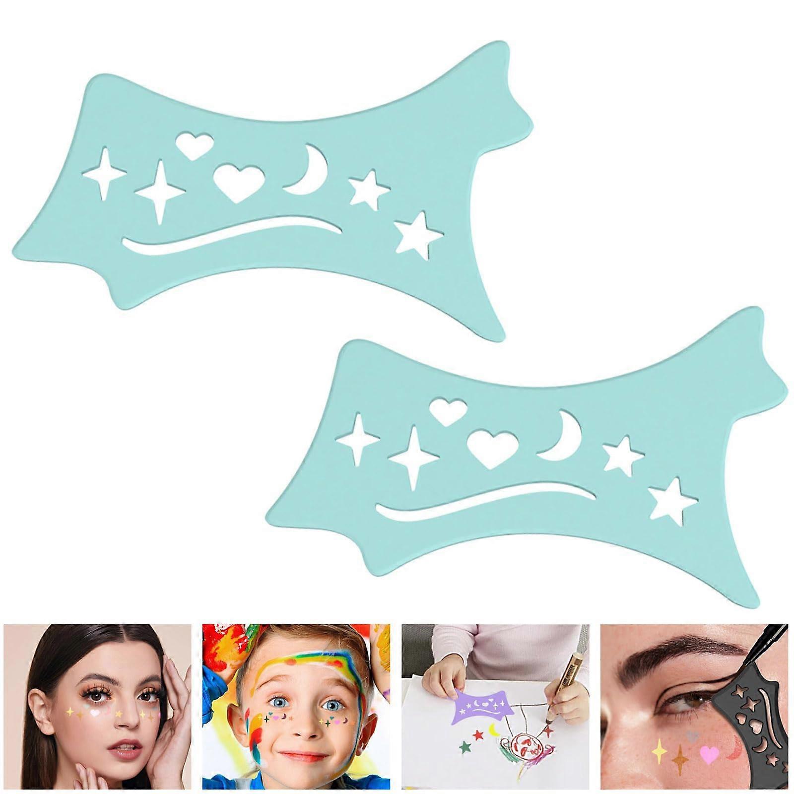 2Pcs Reusable Eyeliner Stencil Kit, Multifunctional Eye Makeup Tool for  Winged Looks, Blue