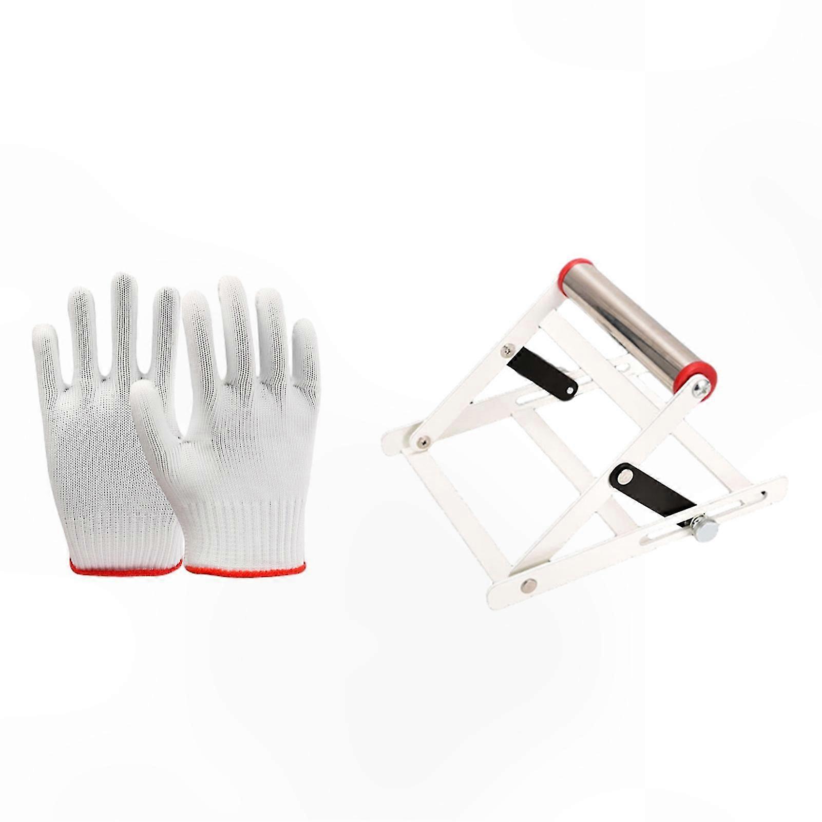 Multifunctional Cutting Machine Stand with Work Gloves for Industrial Use