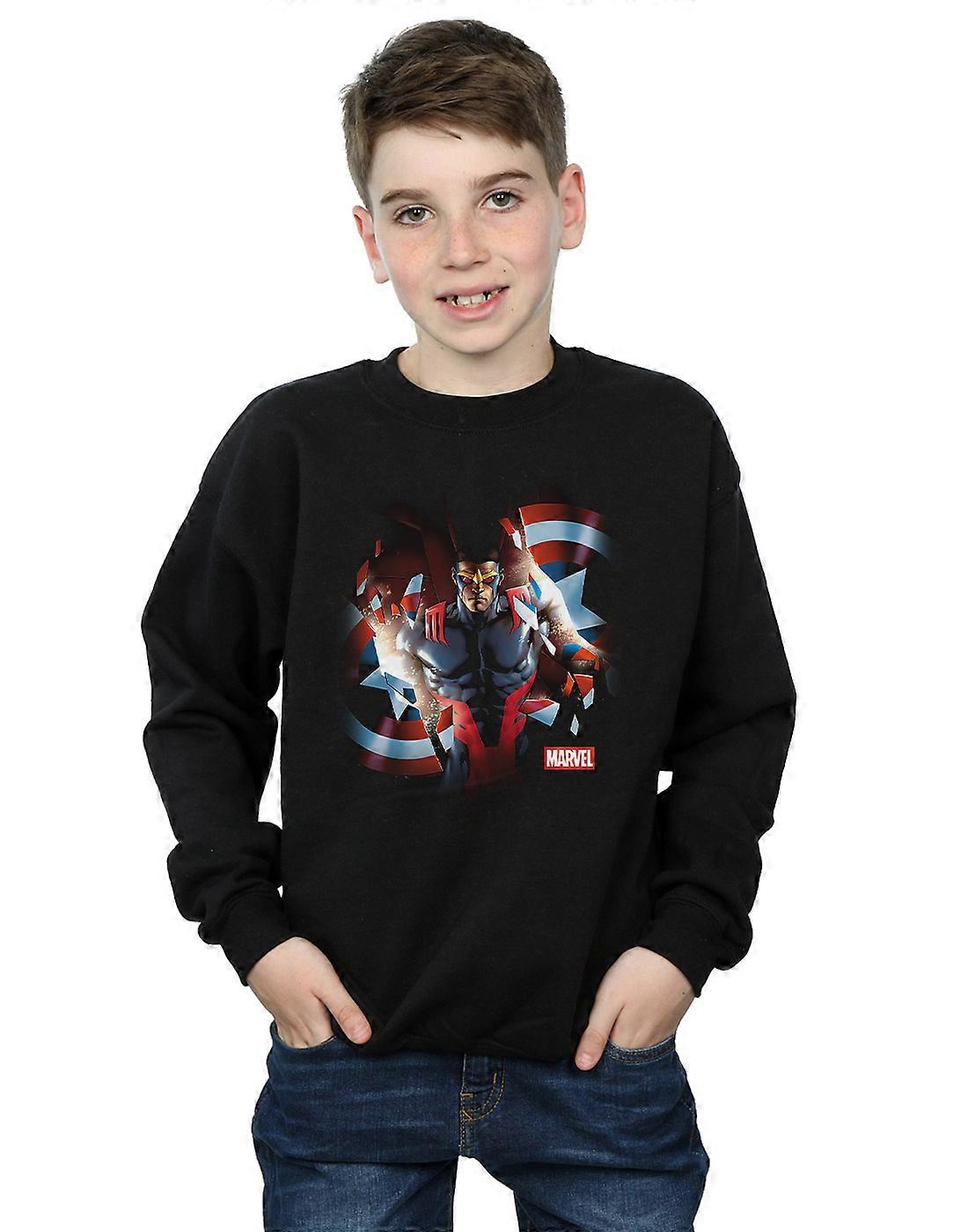 Marvel Boys Captain America Sam Wilson Shield Breakthrough Sweatshirt
