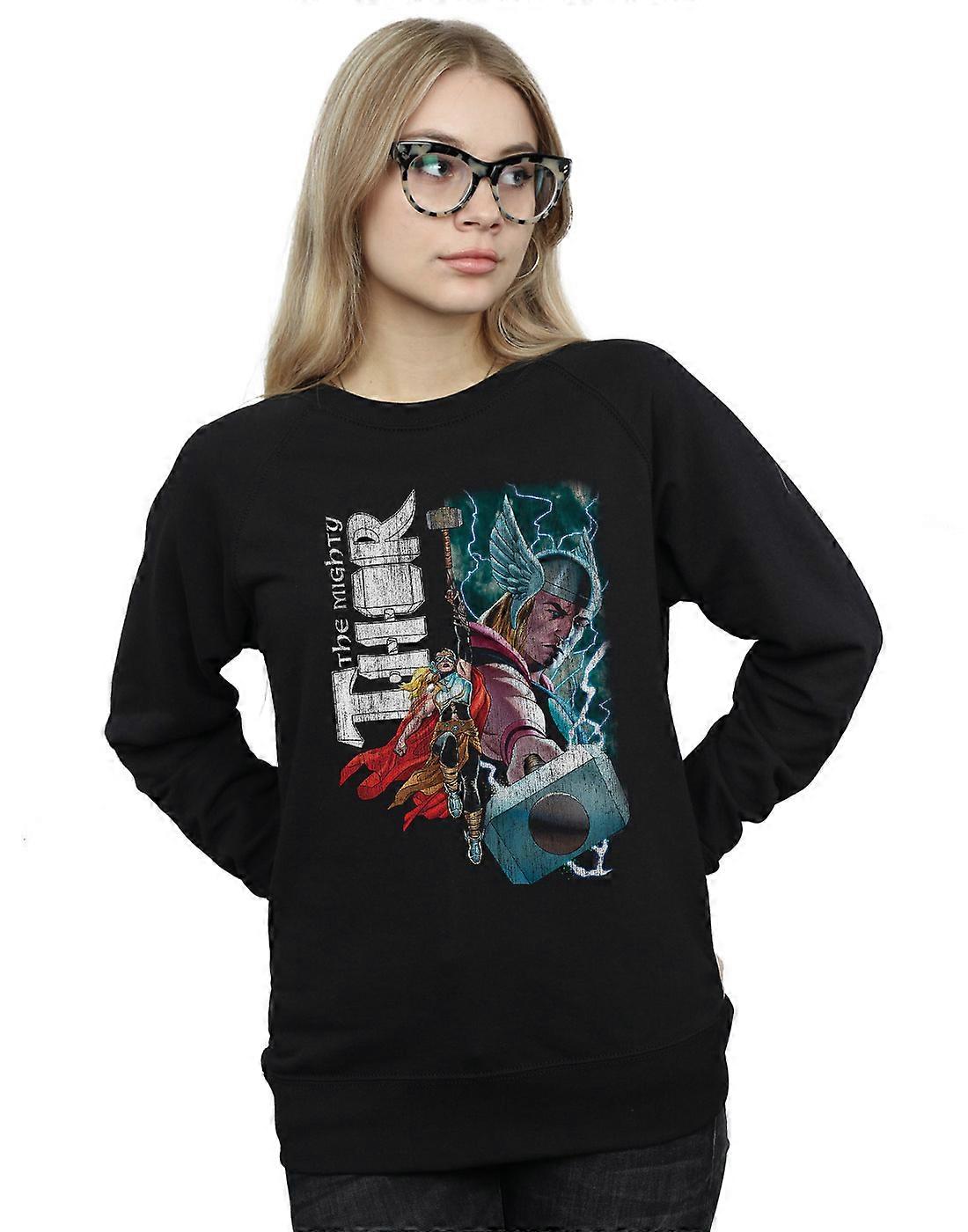 Marvel Women's The Mighty Thor Mighty Duo Sweatshirt