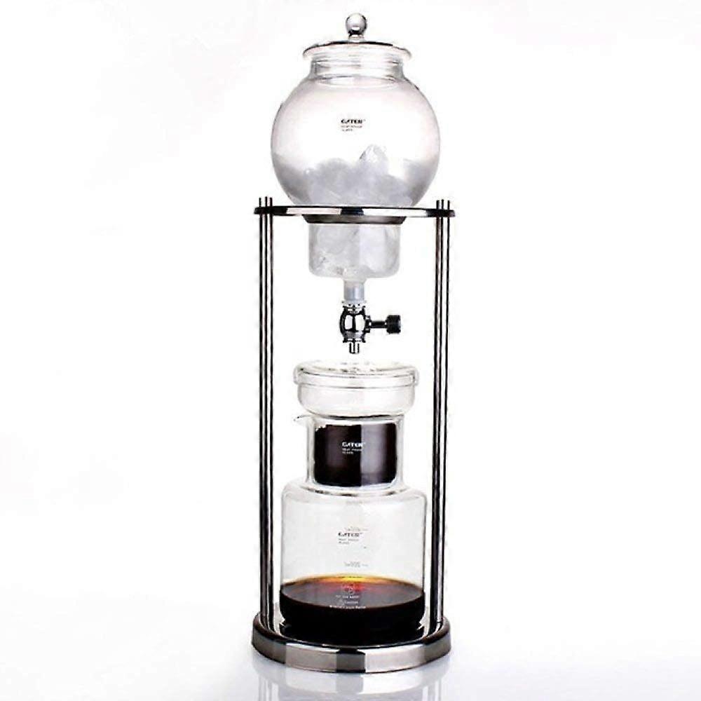 Cold Brew Coffee Maker 1 Liter with Reusable Glass Filter and 100 Filter Papers for Ice Drip