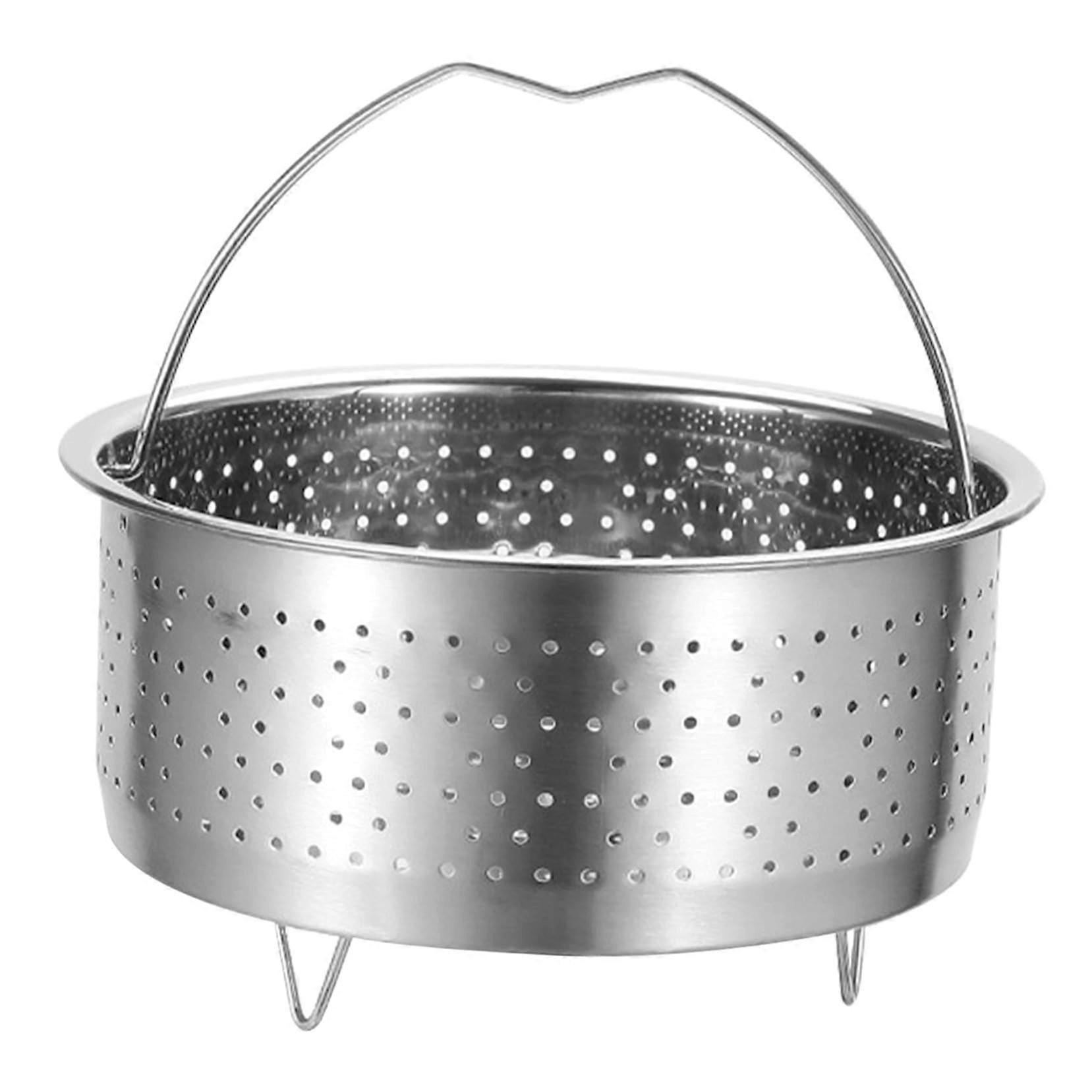 Stainless Steel Steamer Basket with Handle for Rice Cooker, Stackable Rack for Vegetables Seafood
