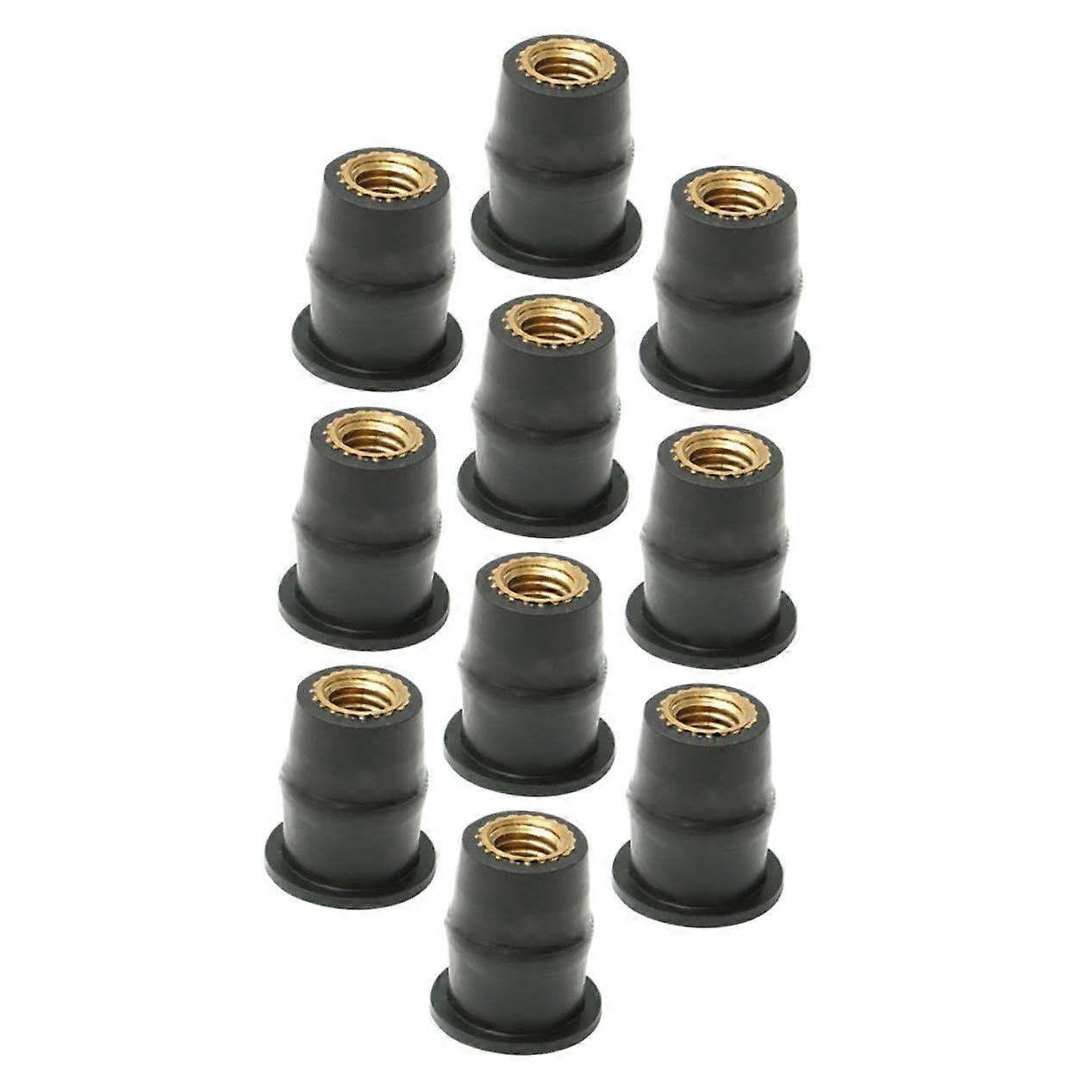 10Pcs Motorcycle Windscreen Nuts and Windshield Well Nut Inserts for Secure Fairing Attachment