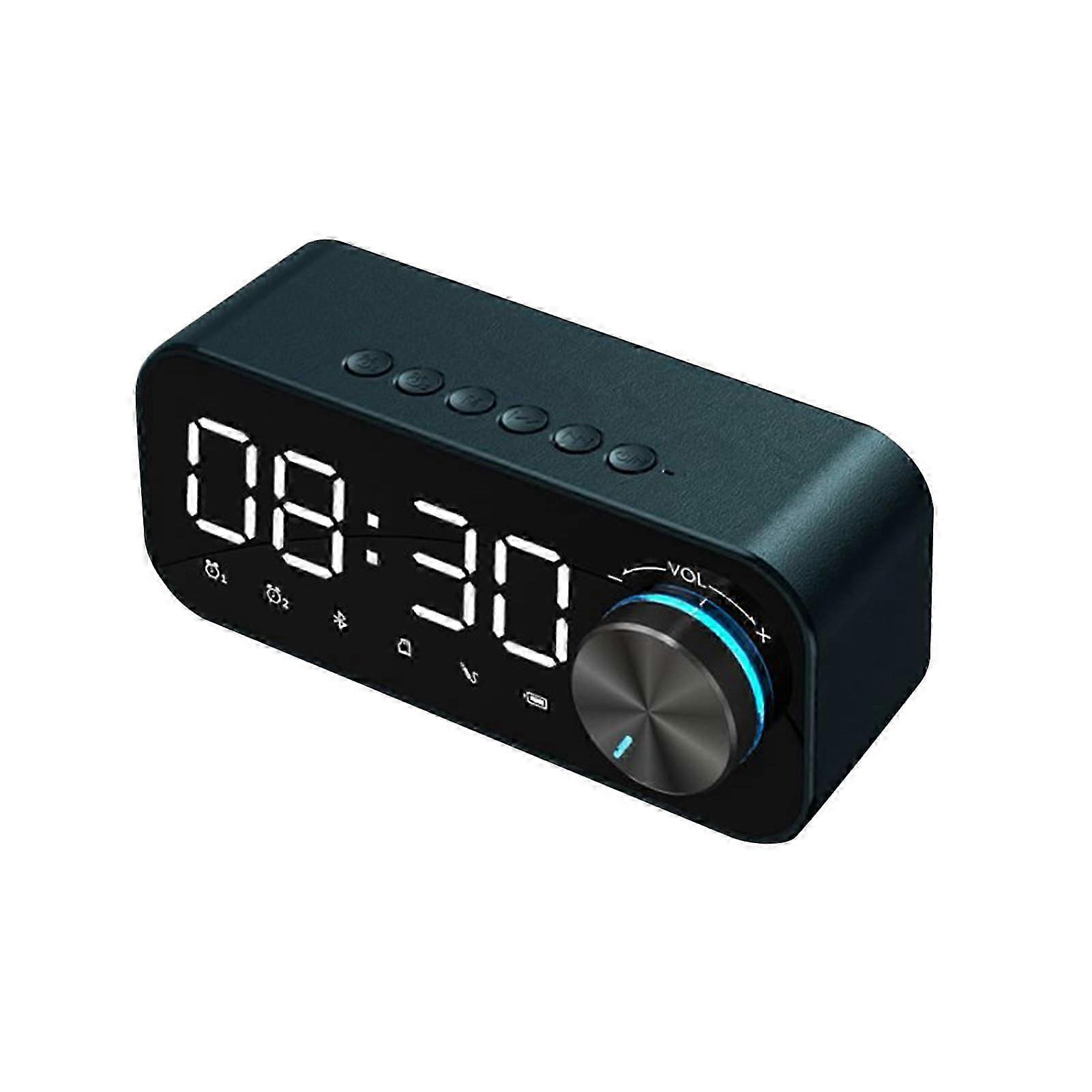 Digital Radio Alarm Clock Bluetooth Speaker, LED Display, Mirror Surface