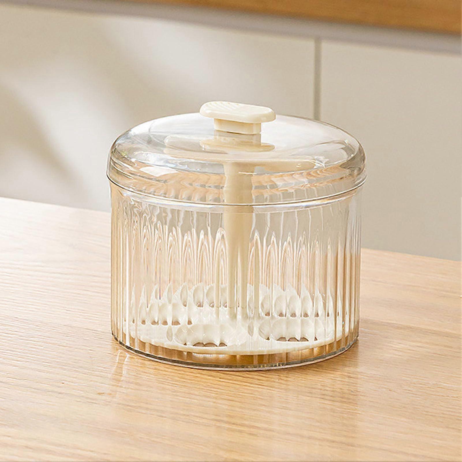 Meatball Maker Manual Press 5Hole Transparent Lid Milky White Home Kitchen Making Kit