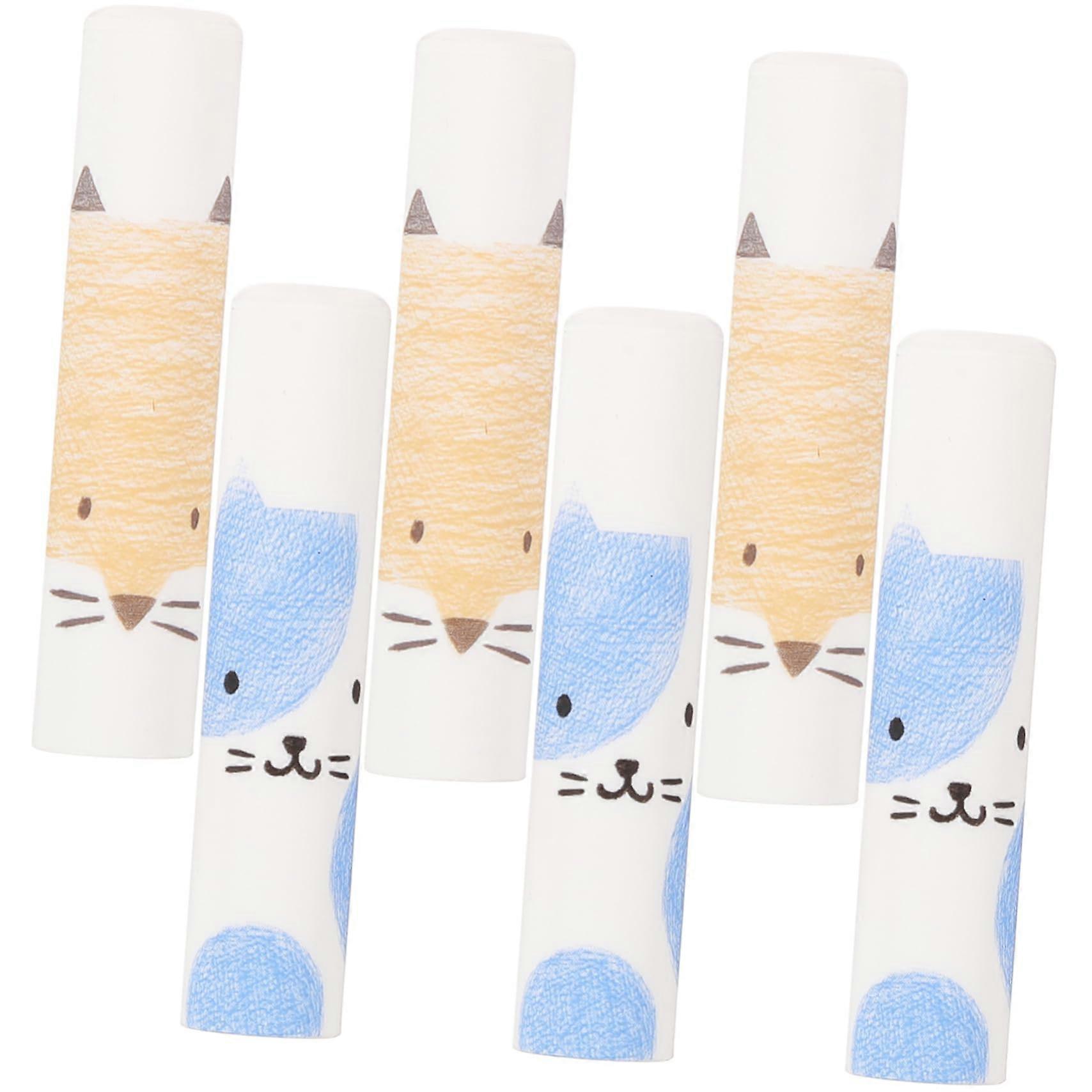 18pcs Pencil Extenders and Protectors Set Durable Plastic Caps MultiColor Classroom Essential