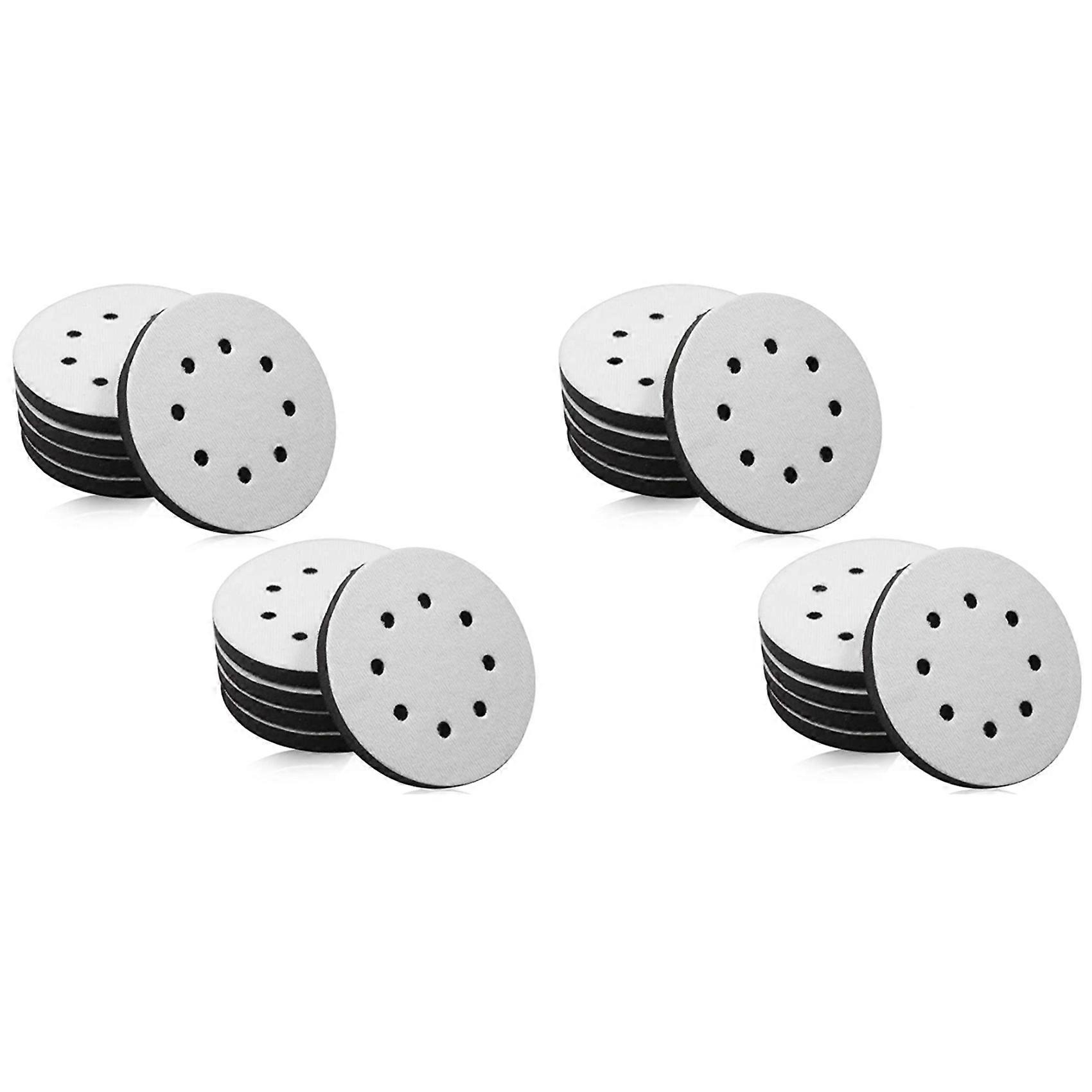 20 Pack Soft Density Interface Pads 5 Inch 8 Holes Hook and Loop Sponge Cushion Buffer Backing Pad Foam Interface Pads