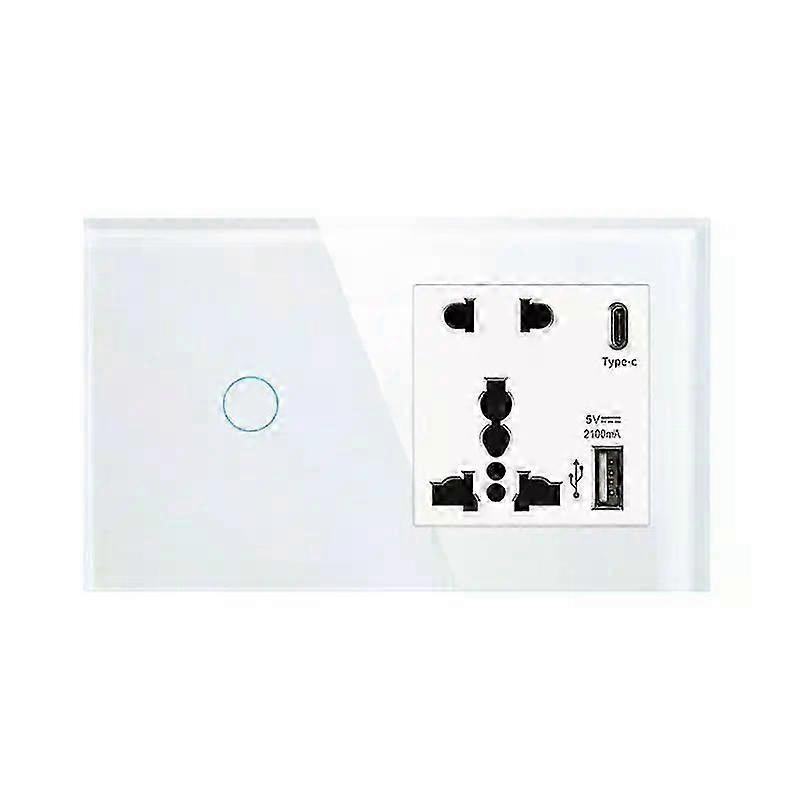 Tuya Zigbee Smart Switch Socket 147 Type 1/2/3/4Gang Touch Switch Panel With Type-C USB Control Via Alexa Google Home