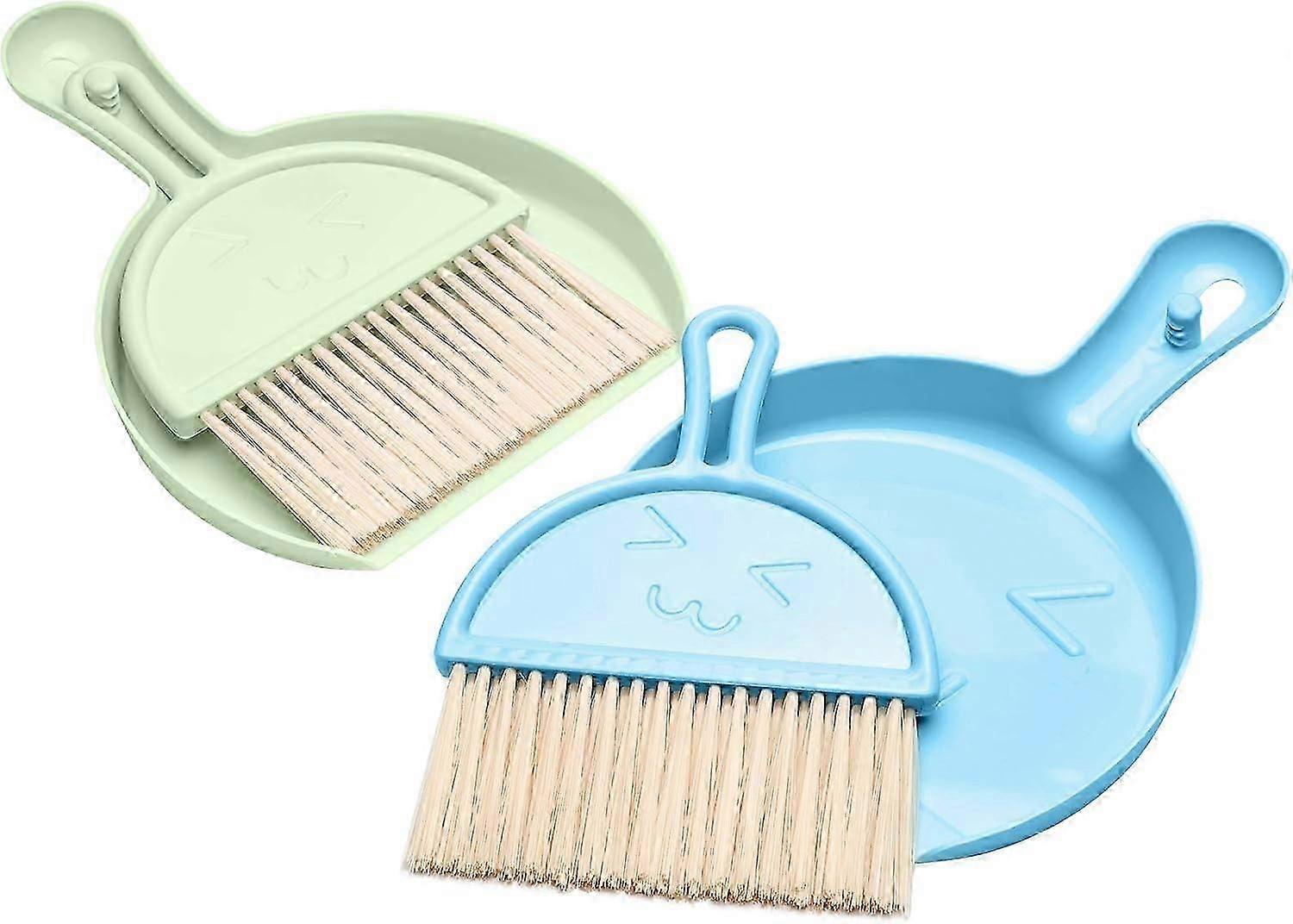 Dustpan and brush set, 2 pieces, for computer keyboard desk