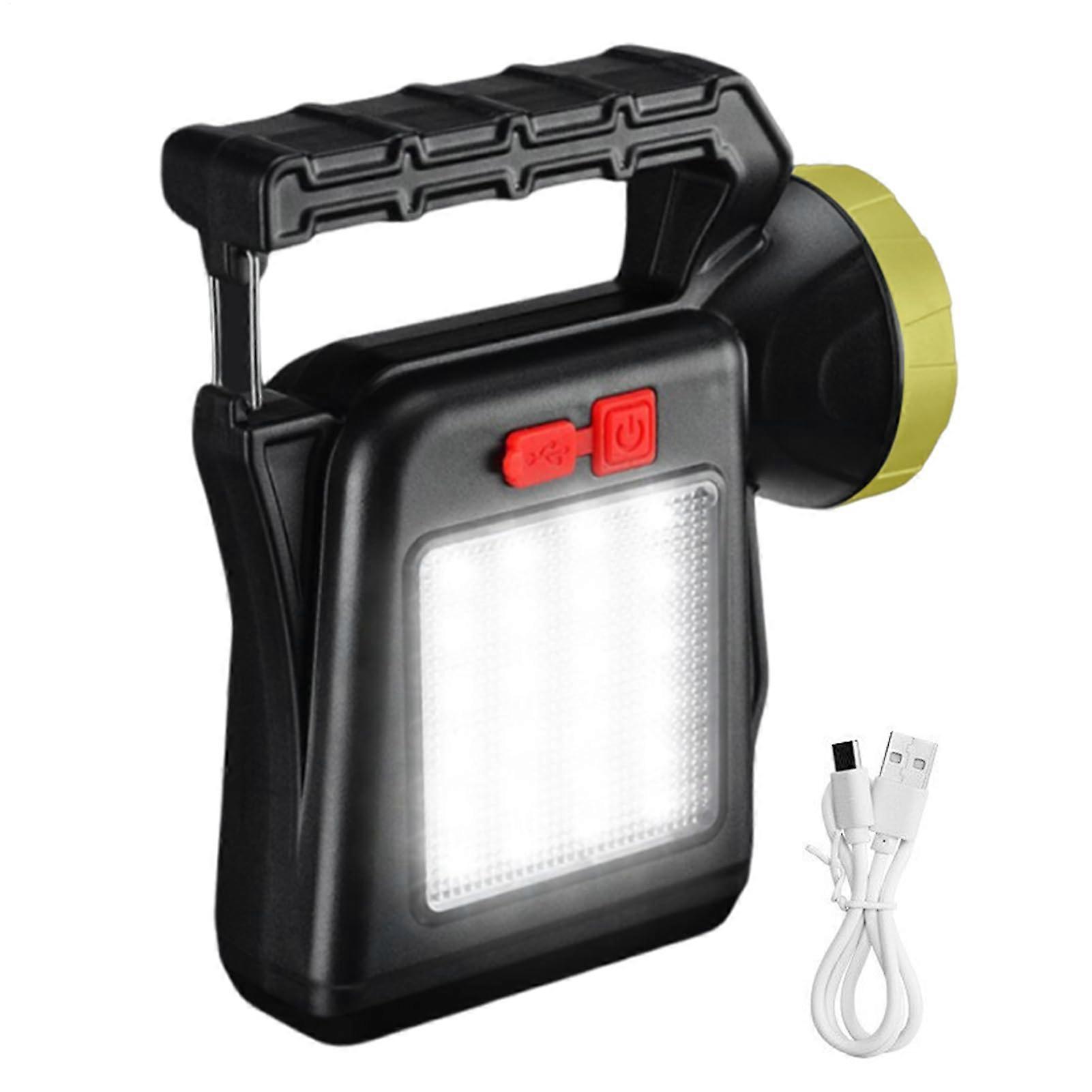 Solar Lantern and Rechargeable Flashlight with Waterproof Outdoor Lighting, USB Charging, 4 Modes, Yellow