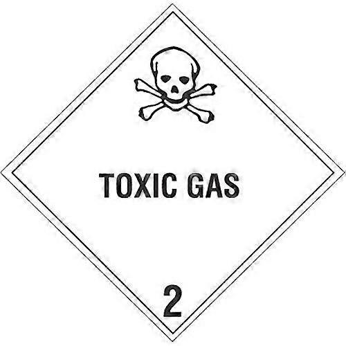 Hazard Labels 4x4 DOT Class 2 Toxic Gas  Identification 500 Bulk Roll
