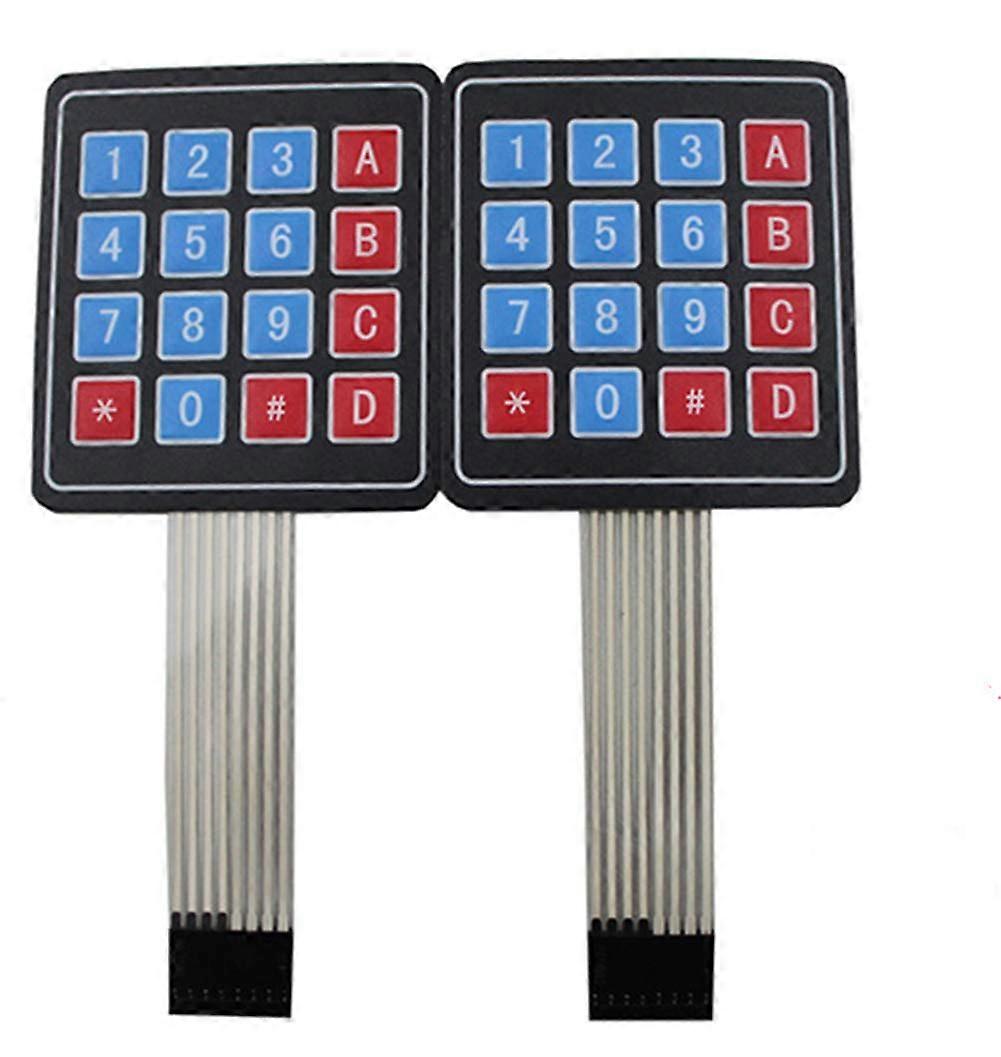 Membrane Keypad 4x4 Matrix 16Key DustResistant Design Dual Pack for Arduino Microcontroller