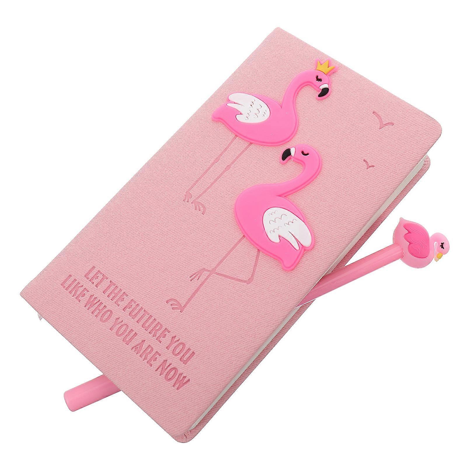 Flamingo Diary and Pen Set for Gift Giving 3Pcs Cartoon Notepad Journal