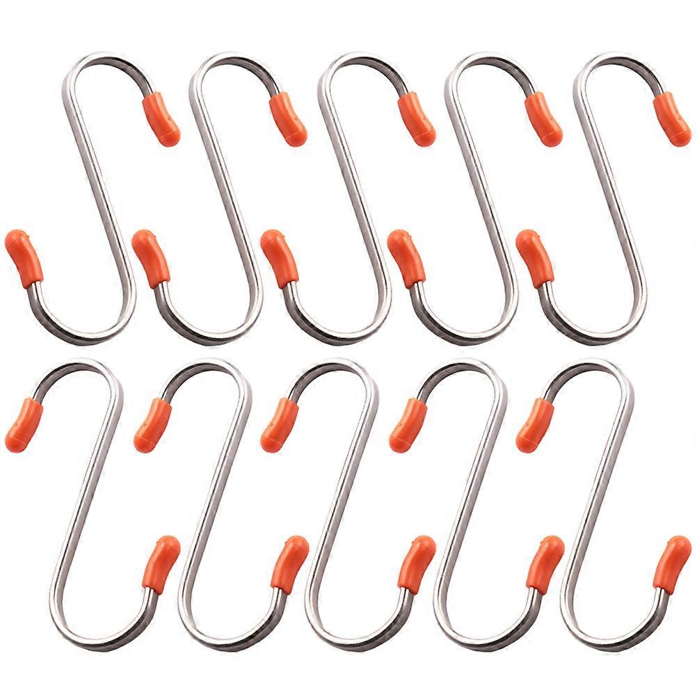 S Hanger Stainless Steel Flat Hanging Hooks for 10Pcs Versatile Use
