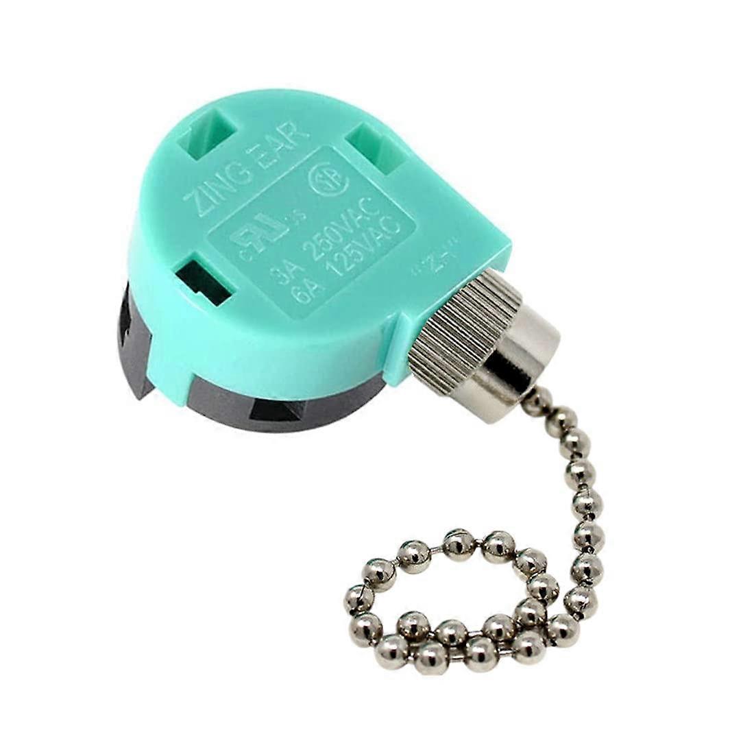 Ceiling Fan Pull Chain Switch ZE268s6 3 Speed 4 Wire Nickel Replacement for Hunter Hampton Bay