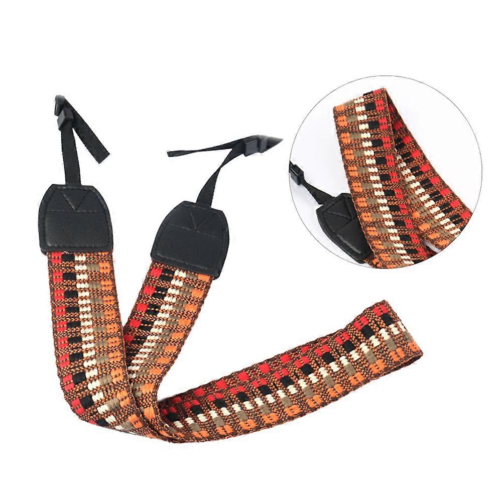 Camera Strap Dslr Camera Strap for Adjustable Length Orange Cotton