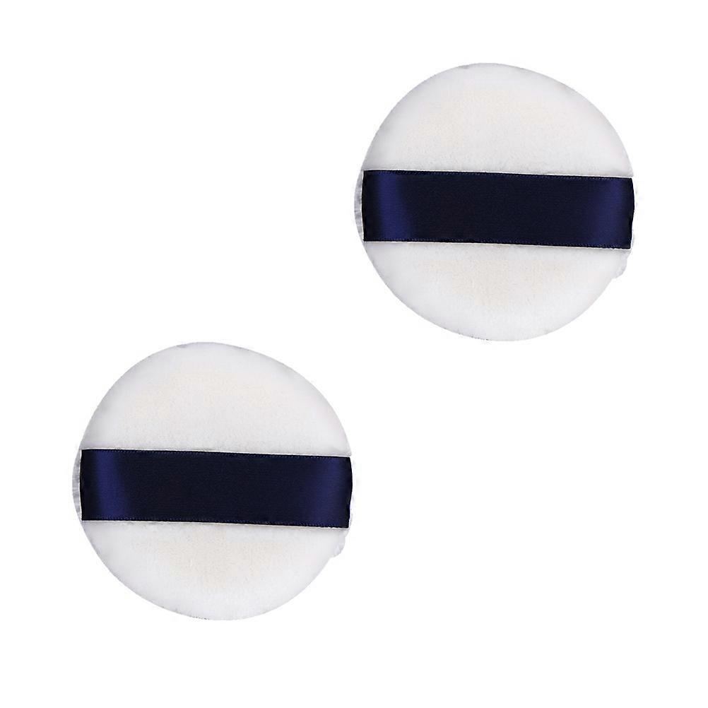 Powder Puff Round Cosmetic Makeup Puff for Foundation Application 2Pcs