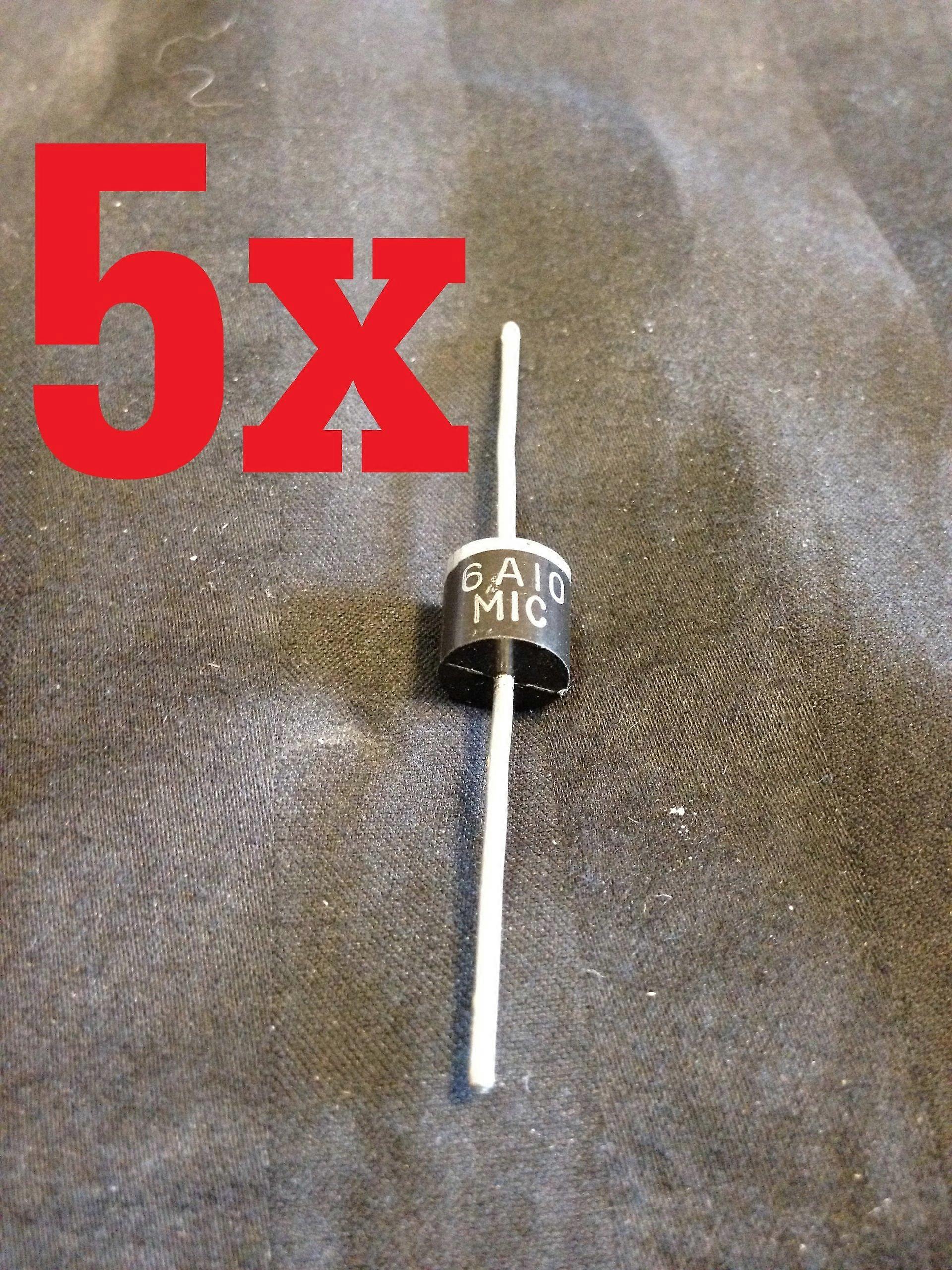 6A10 Schottky Blocking Diode 1000V 6A for Solar Panel Reverse Current Protection Axial Lead