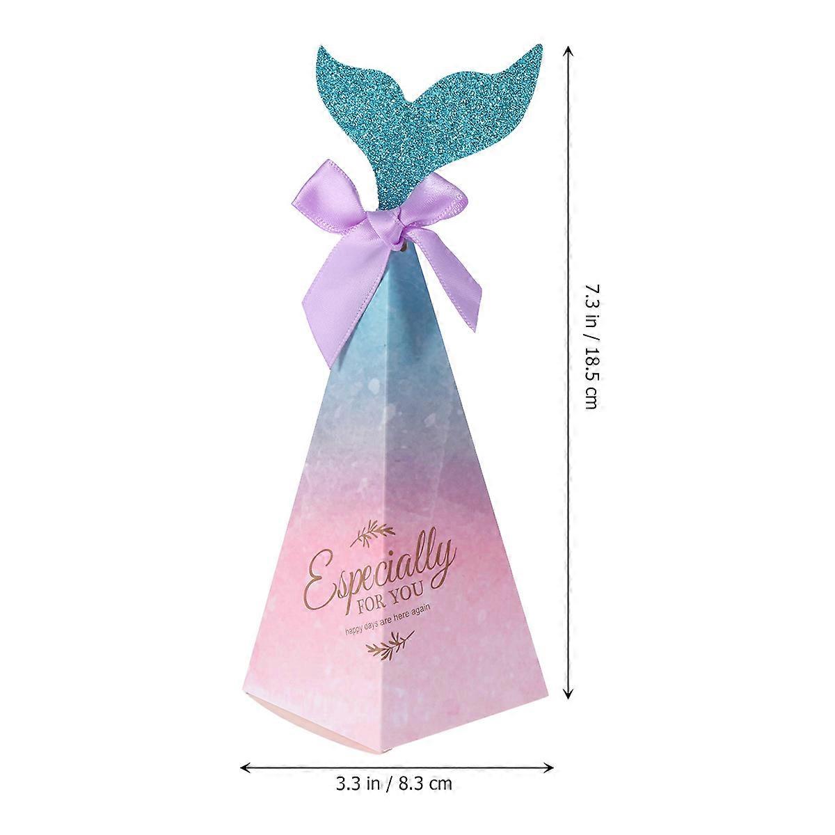 Mermaid Candy Box Paper for Candy Storage 10Pcs Assorted Decorations