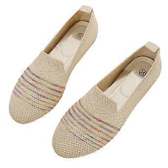 Shoes Women Almond Toe Solid Color Round-Toe Flats Shoes Lightweight Soft Casual Shoe 41(8.5)