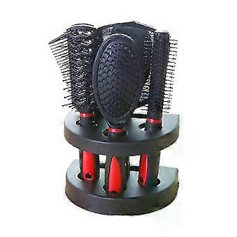 5-Pack Comb Brush Set with Mirror Hair Brush Holder Professional Massage Comb Cosmetic Hair Styling Tool Set | Fruugo UK