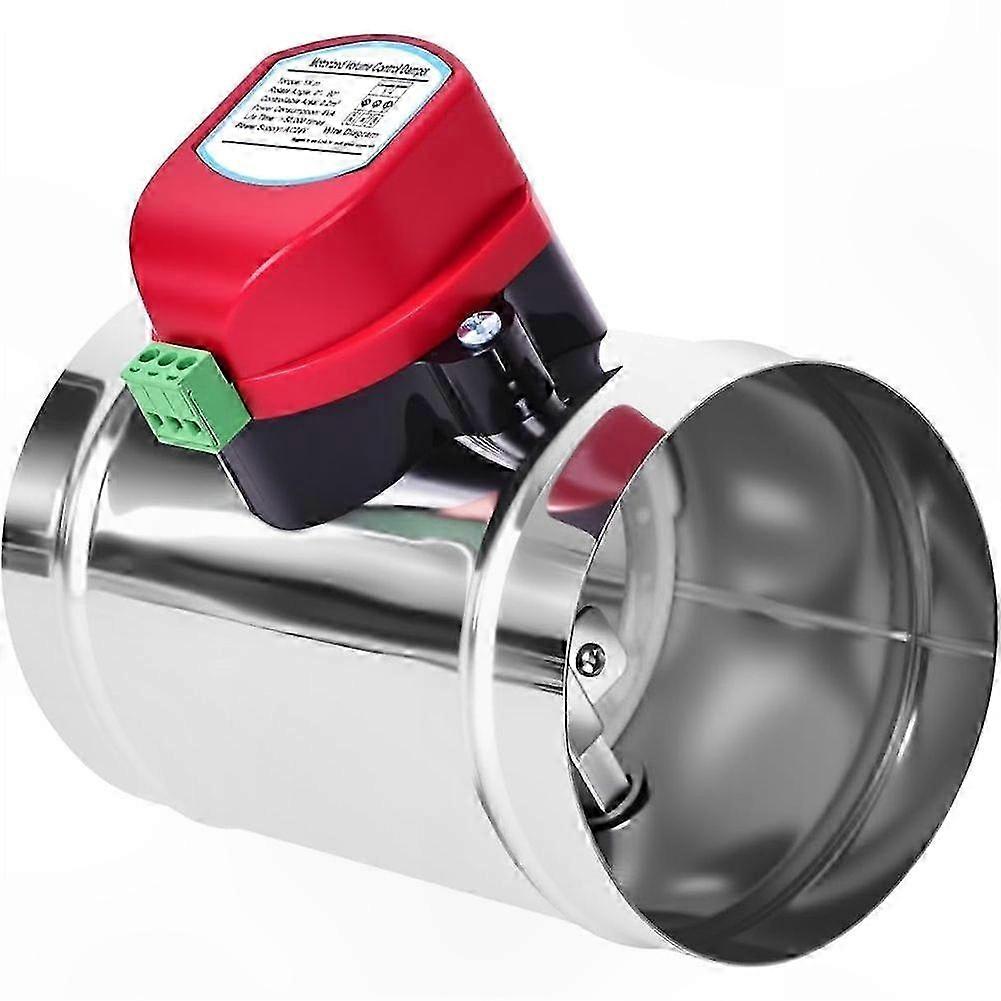 4in Automated Airflow Damper - Adjustable Ventilation Control for Duct Systems