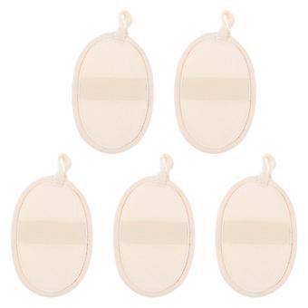 Juego de toallas de baño exfoliantes con esponja de lufa para una limpieza profunda y un suave masaje corporal.