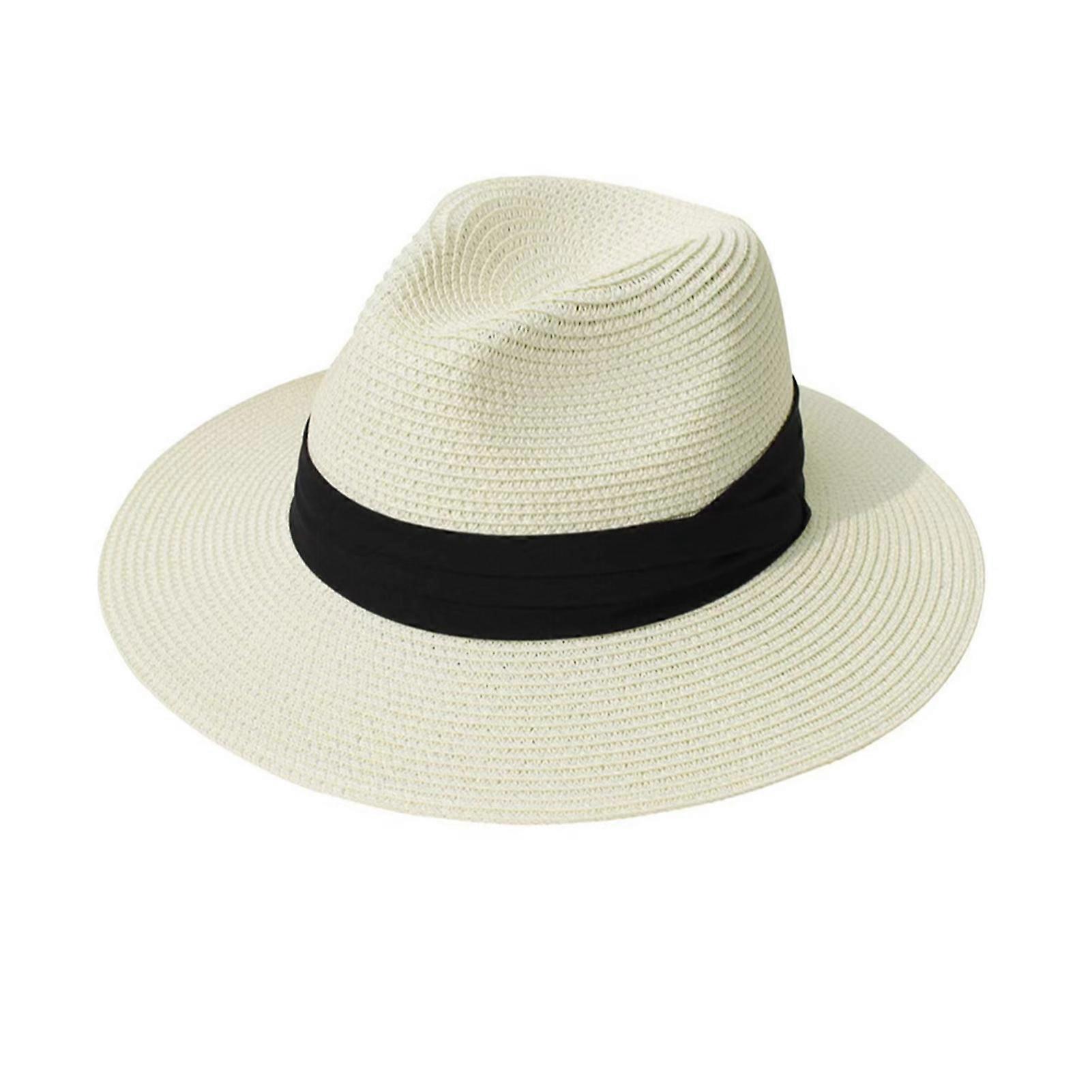 Panama Hat - with Wide Brim & Ribbon - for Beach
