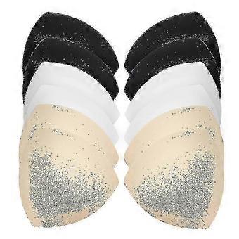 Lot de 6 paires de coussinets de soutien-gorge amovibles pour femmes, en mousse, pour maillots de bain et sport (blanc/noir/chair) 25-26 pouces