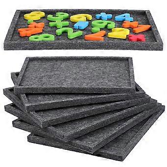 Dark Grey Felt Puzzle Tray Puzzle Sorting Board for Storage 1Set Organizer