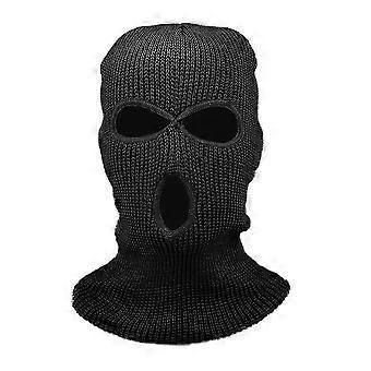 New Fashion 3-Hole Knitted Full Face Cover Ski Mask, Winter Balaclava Warm Knit Full Face Mask for Outdoor Sports