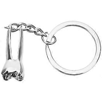Tooth Keychain Silver Zinc Alloy Key Ring for Decoration Creative Design