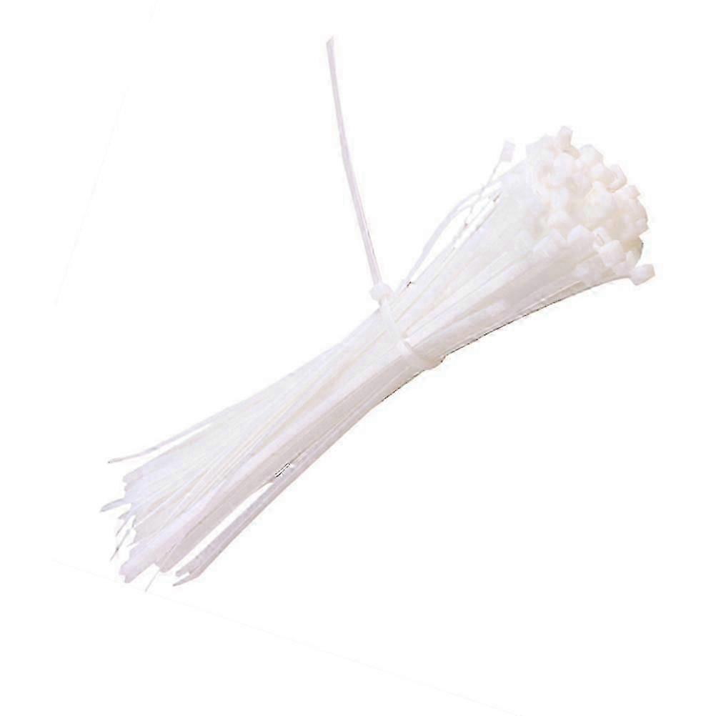 500Pcs White Self-Locking Nylon Cable Ties for Fastening Use Multi-Purpose