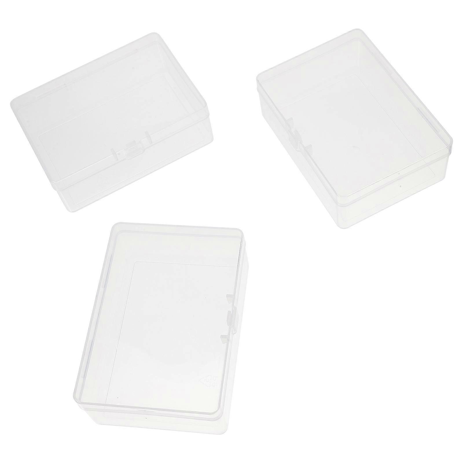Transparent Card Storage Boxes PP Material for Game Use 3Pcs