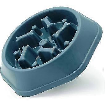 Slow Feeder Hondenbak - Anti-Bloat Puzzelkom voor Gezond Eten - Marineblauw
