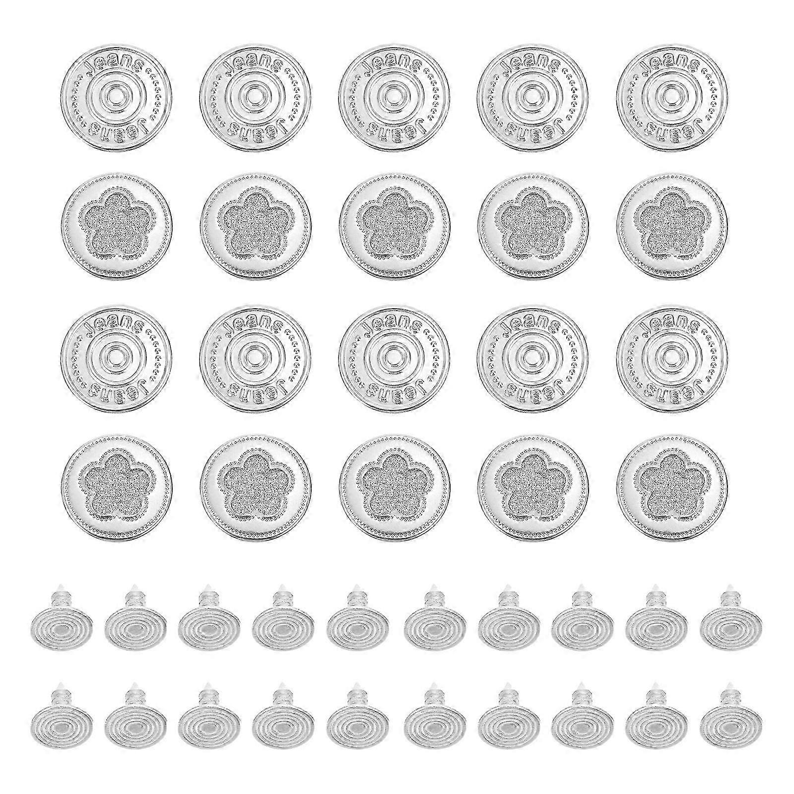Copper Jeans Buttons Round Adjustable Buttons compatible with Pants Use 100Pcs Kit