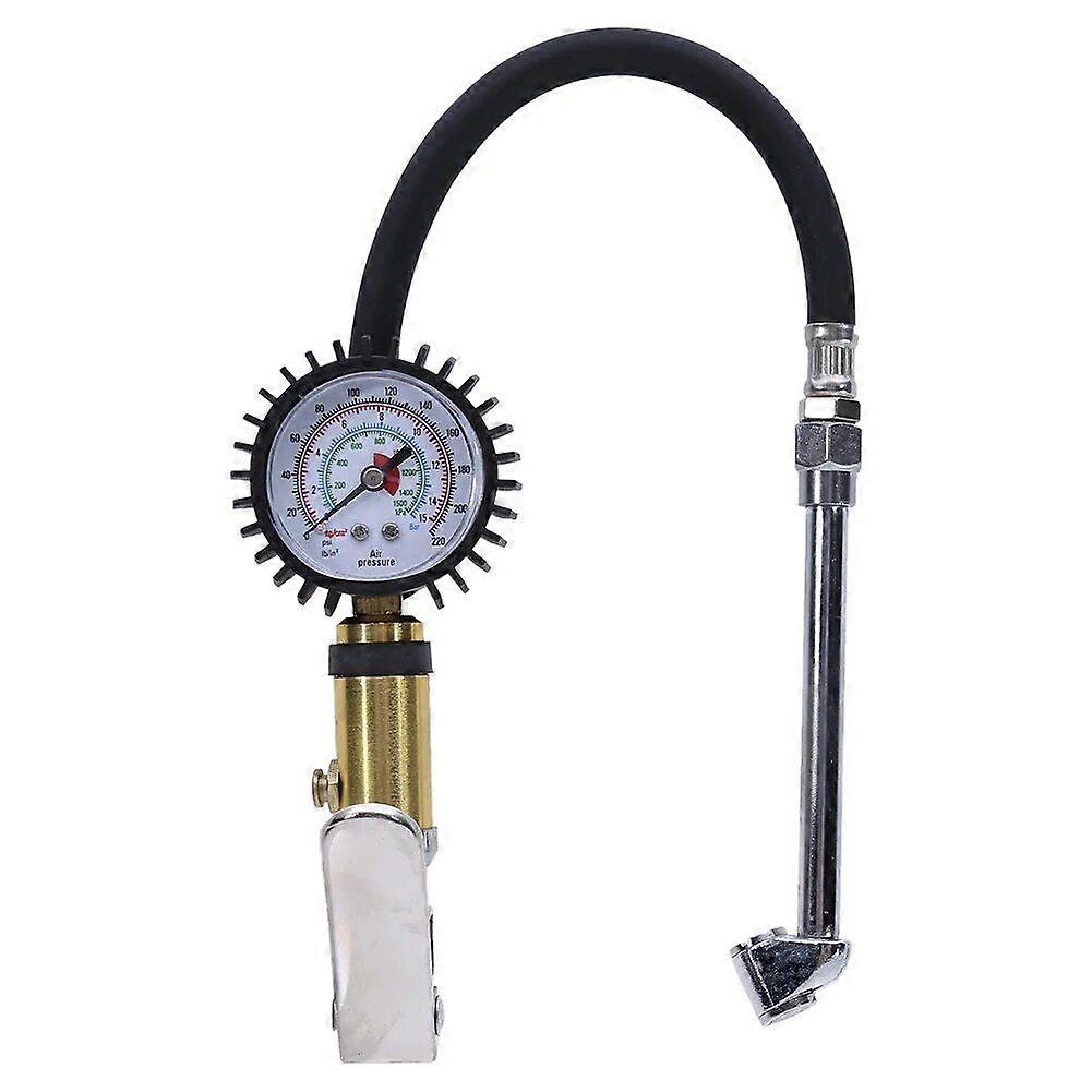 Däcktrycksmätare med hög precision Manometer Luftpump med slang