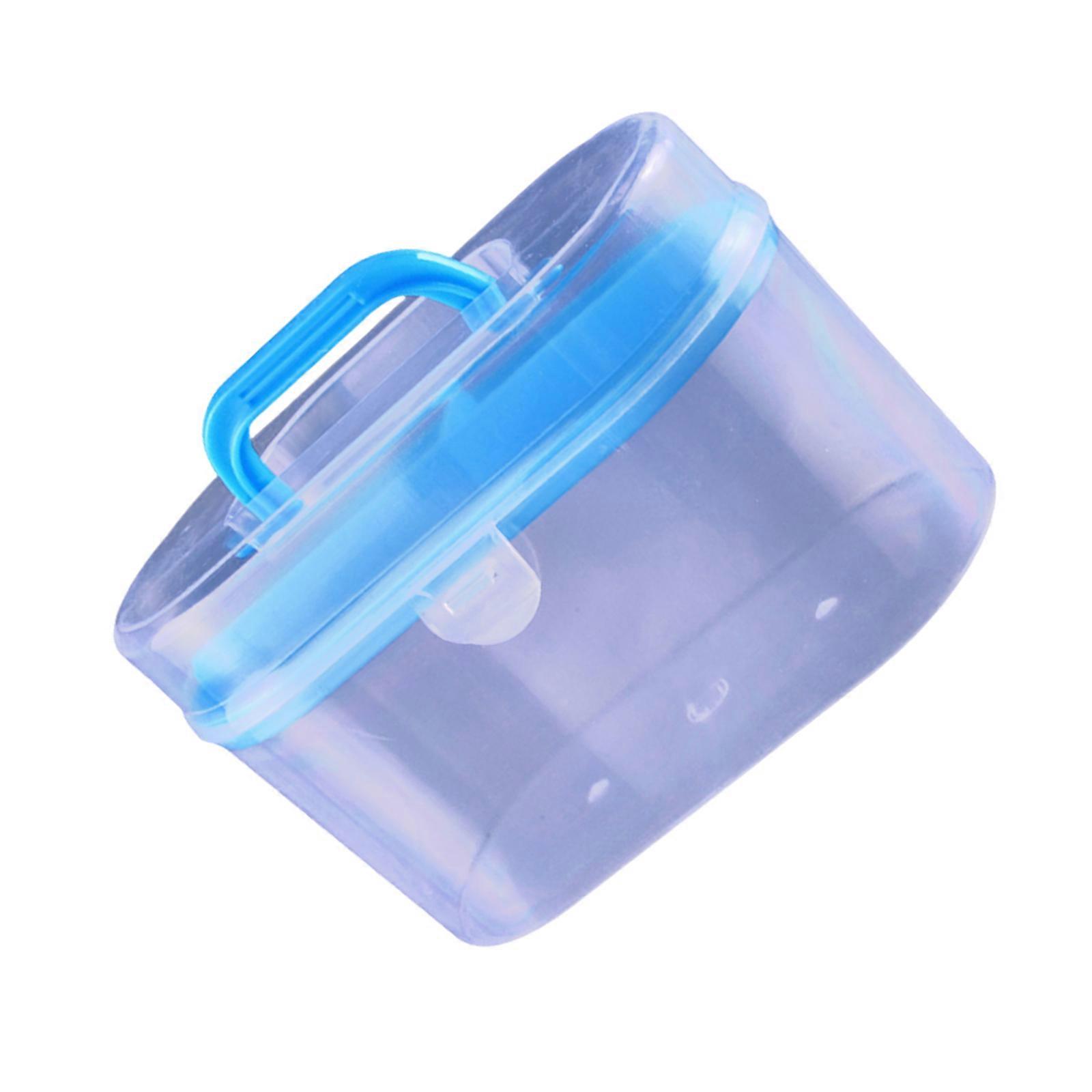 Portable Lock Box Multipurpose Handled Organizer Plastic Storage Box Container Lid Thread Storage Boxes