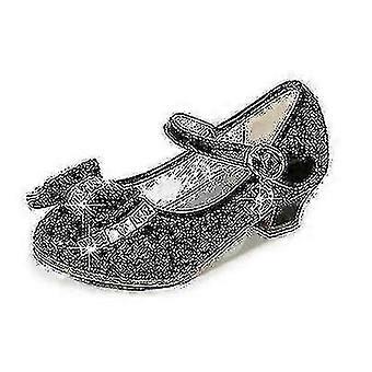 Princess Kinder Lederschuhe für Mädchen Blume Casual Glitter Kinder High Heel Schuhe