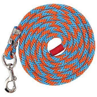 Nylon Paardentouw Multifunctionele Verdikte Vee Loodkabel met Legeringshaak voor Paard Vee Huisdier 8.2ft Blauw Oranje