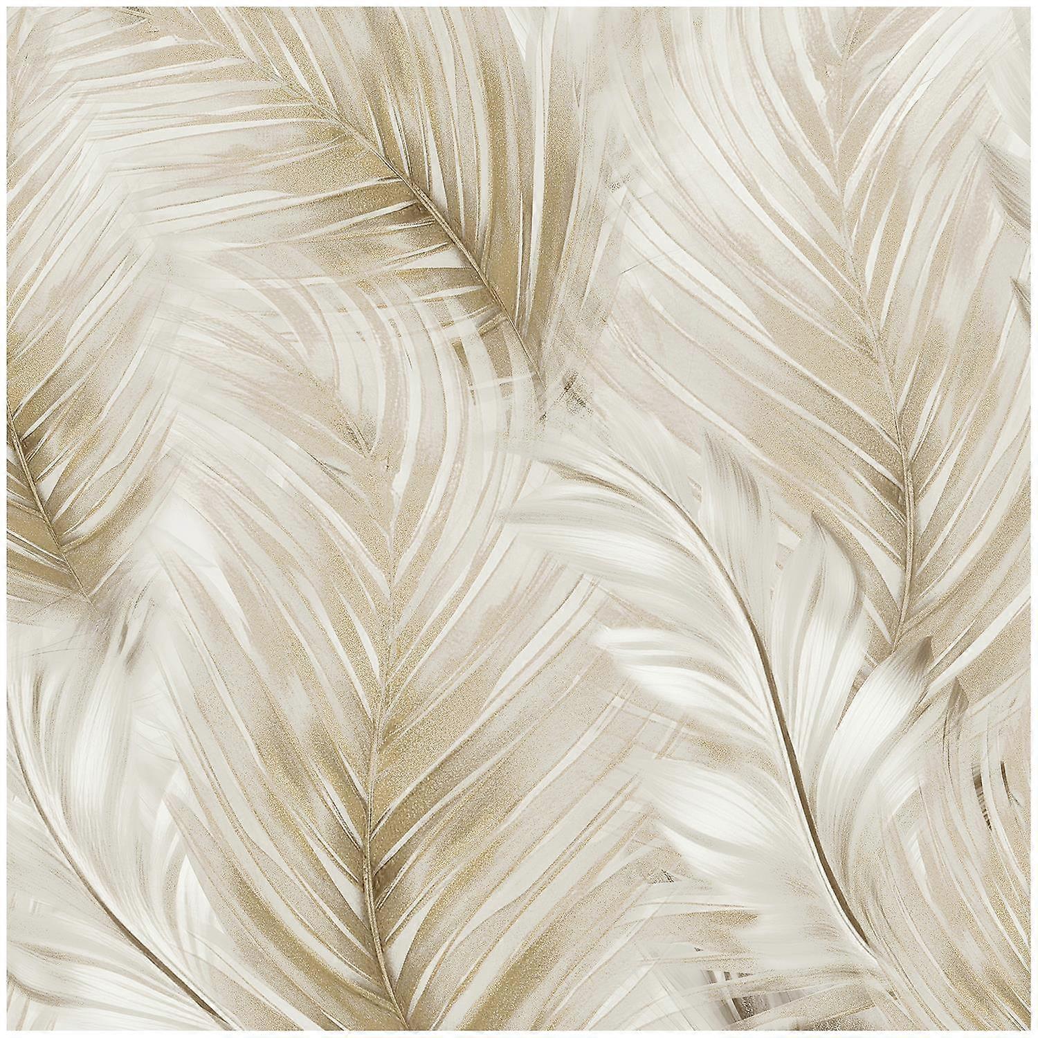 Feather Gold Wallpaper
