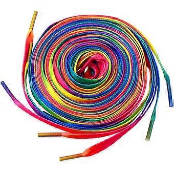 4 paires de lacets plats arc-en-ciel pour baskets adultes, 120 cm, colorés