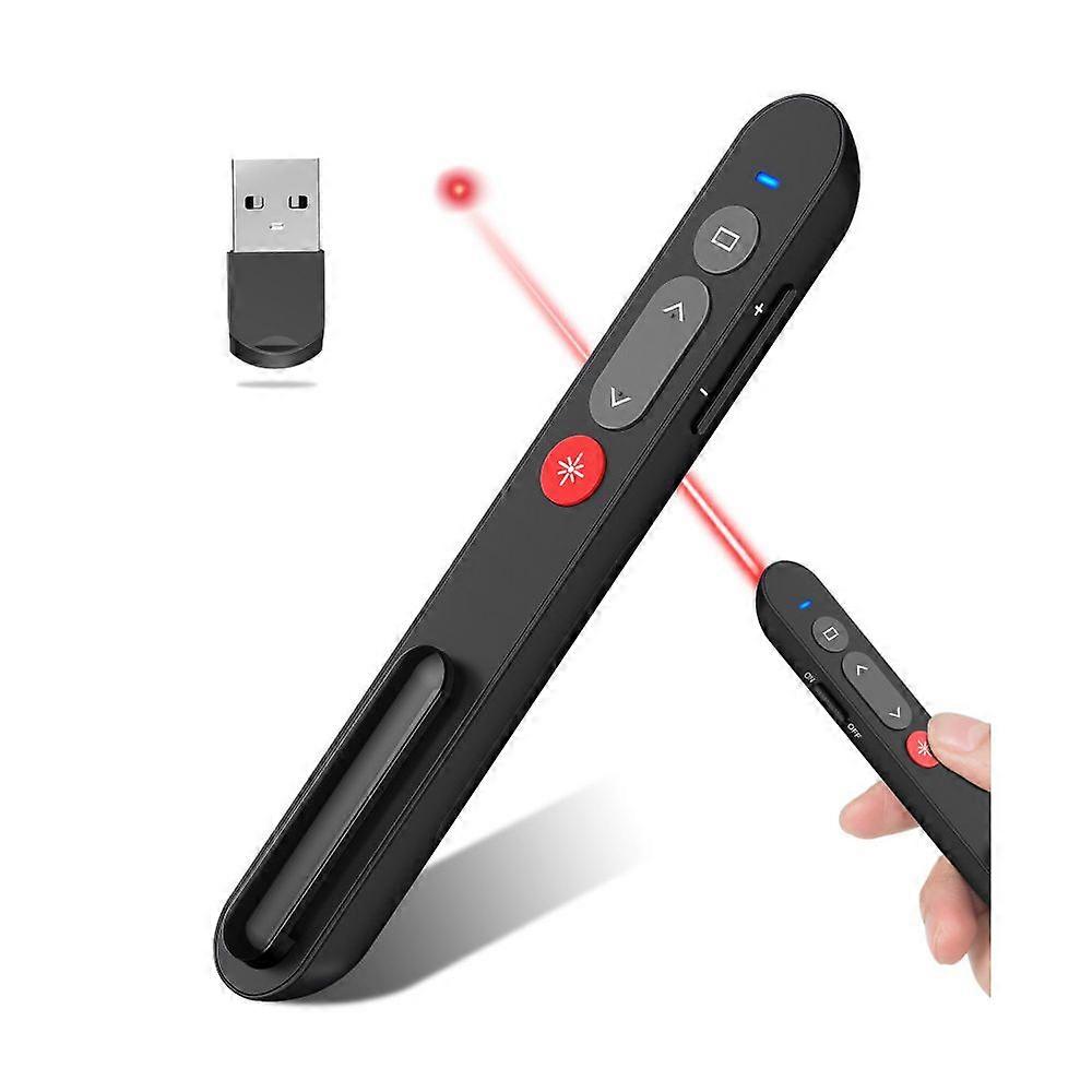 2.4GHz Wireless Presenter Receiver Laser Pointer Page Turning Pen for Pointers Remote Control with Air Mouse Remote Control PPT