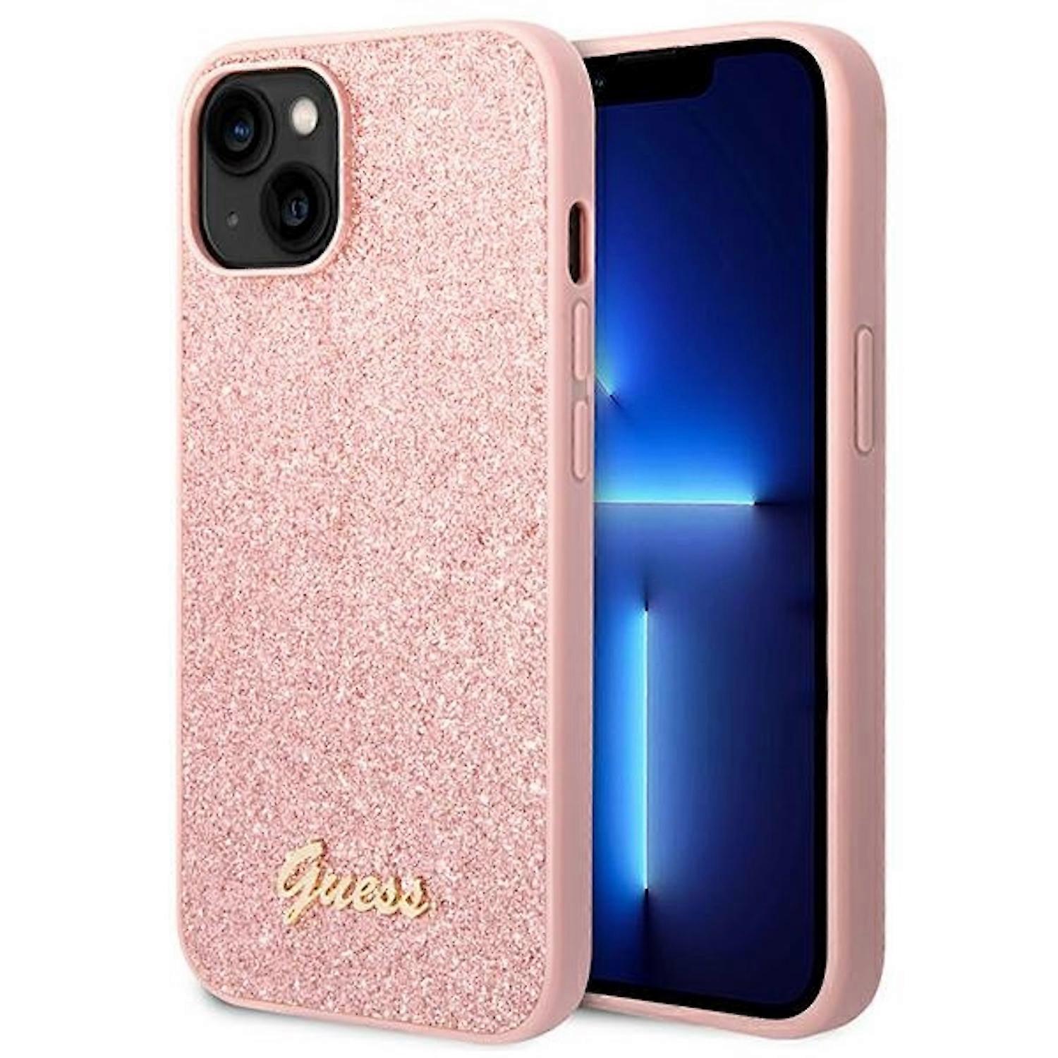 Guess Hard Case Glitter Script Collection Apple iPhone 14 Plus Case Protective Case