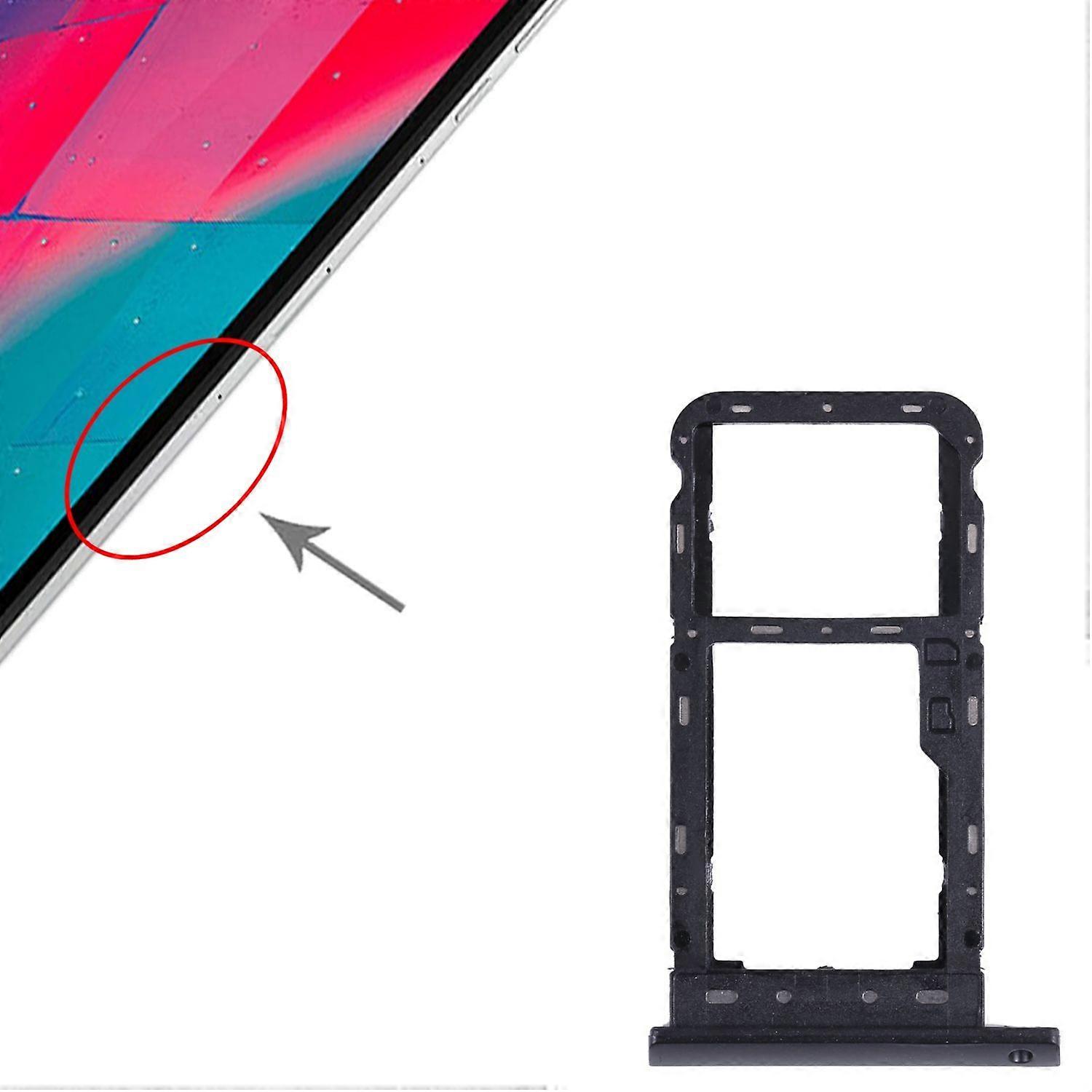 SIM + Micro SD Card Holder Adapter for Lenovo Tab M10 TB-X505 Replacement Black
